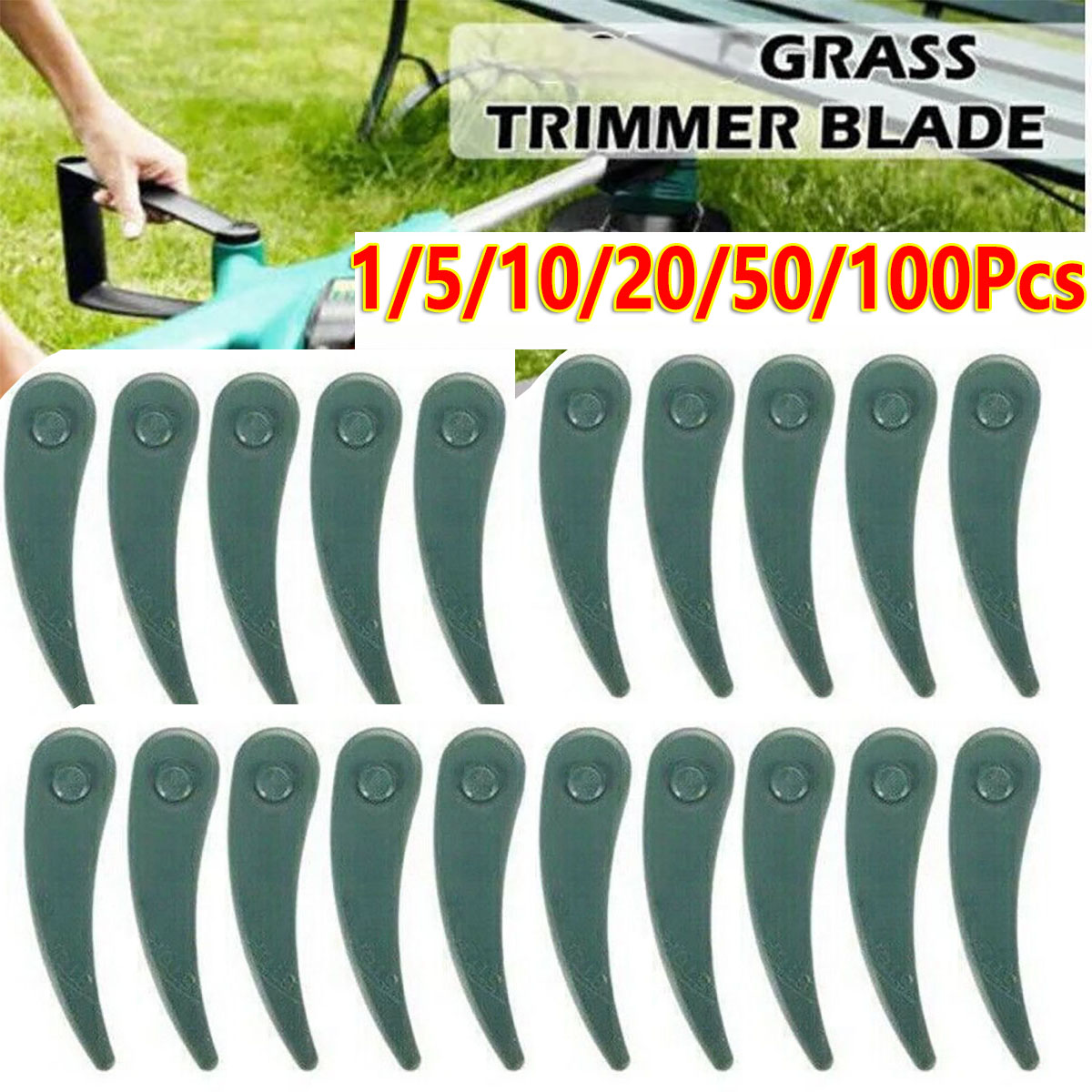 Gardening Tools Basic - 1/5/10/20/50/100 szt. Zielone plastikowe ostrza do