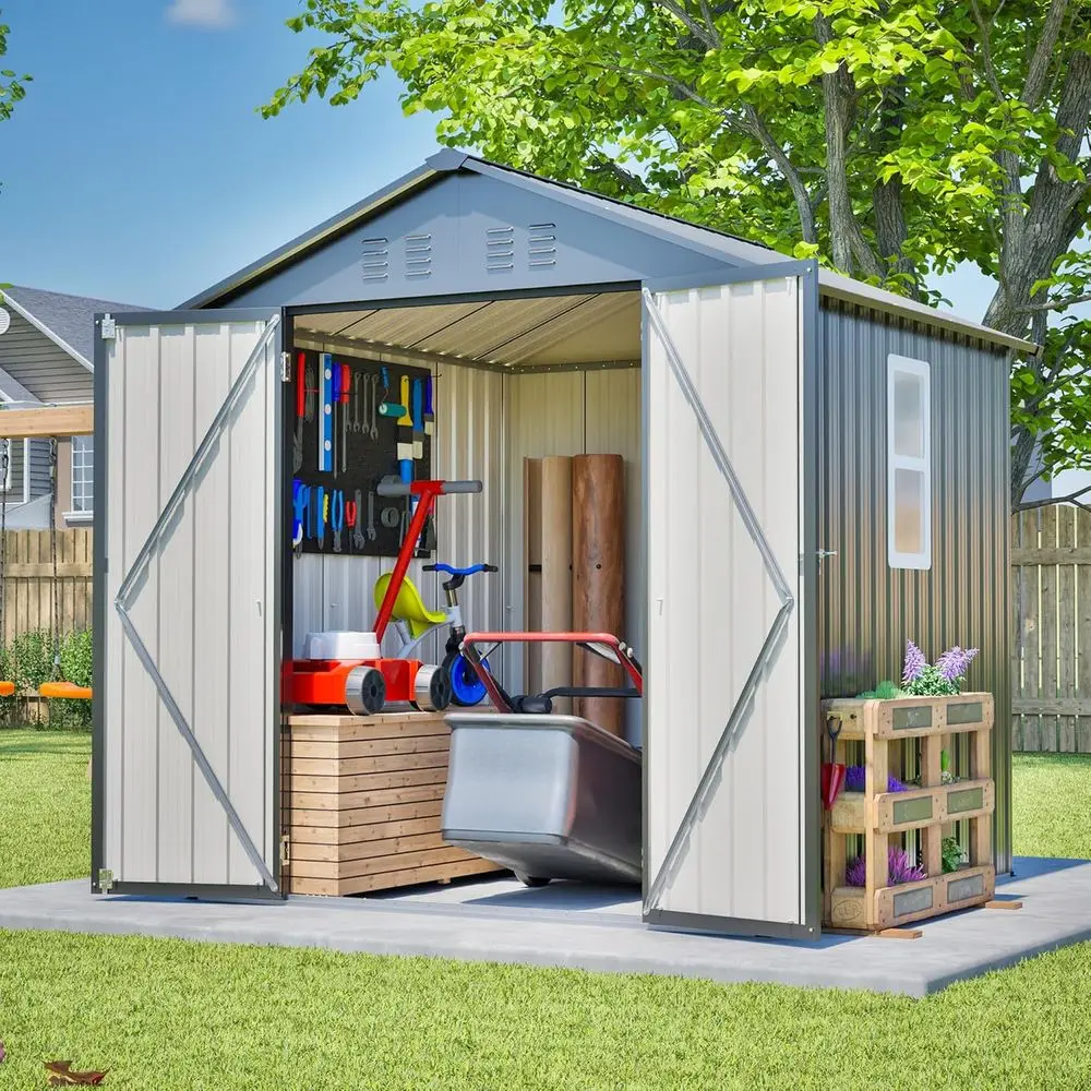Gardening Tools Storage - Szopa ogrodowa ze stali ocynkowanej 6x6
