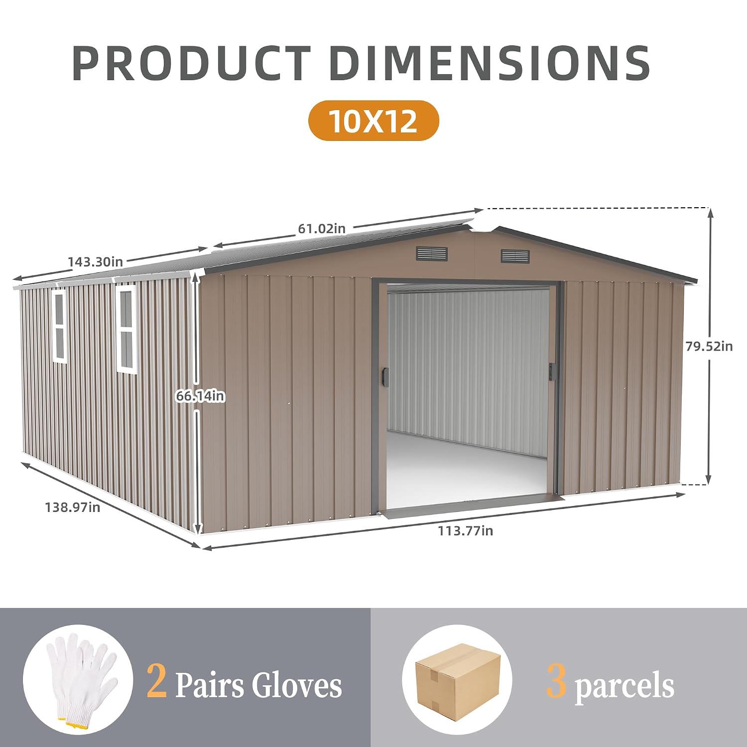 Szopa ogrodowa metalowa 10x12  – Gardening Tools Storage recenzja i cena