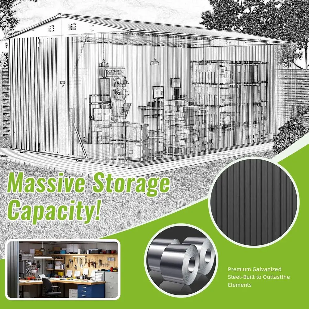 Wytrzymała metalowa szopa ogro – Gardening Tools Storage recenzja i cena
