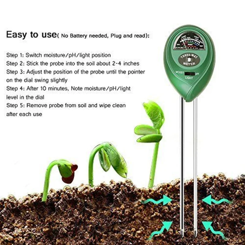 Miernik pH do ogrodu Światło s – Moisture Meter Plant recenzja i cena