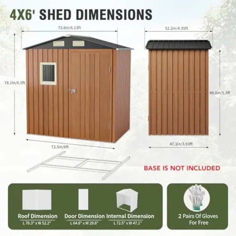 Szopa ogrodowa 6x4 stopy, zamy – Gardening Tools Storage recenzja i cena